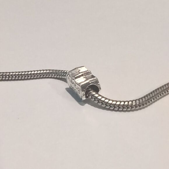 Silver Love Bravely Charm for‎ Pandora Style Bracelet - Picture 5 of 5